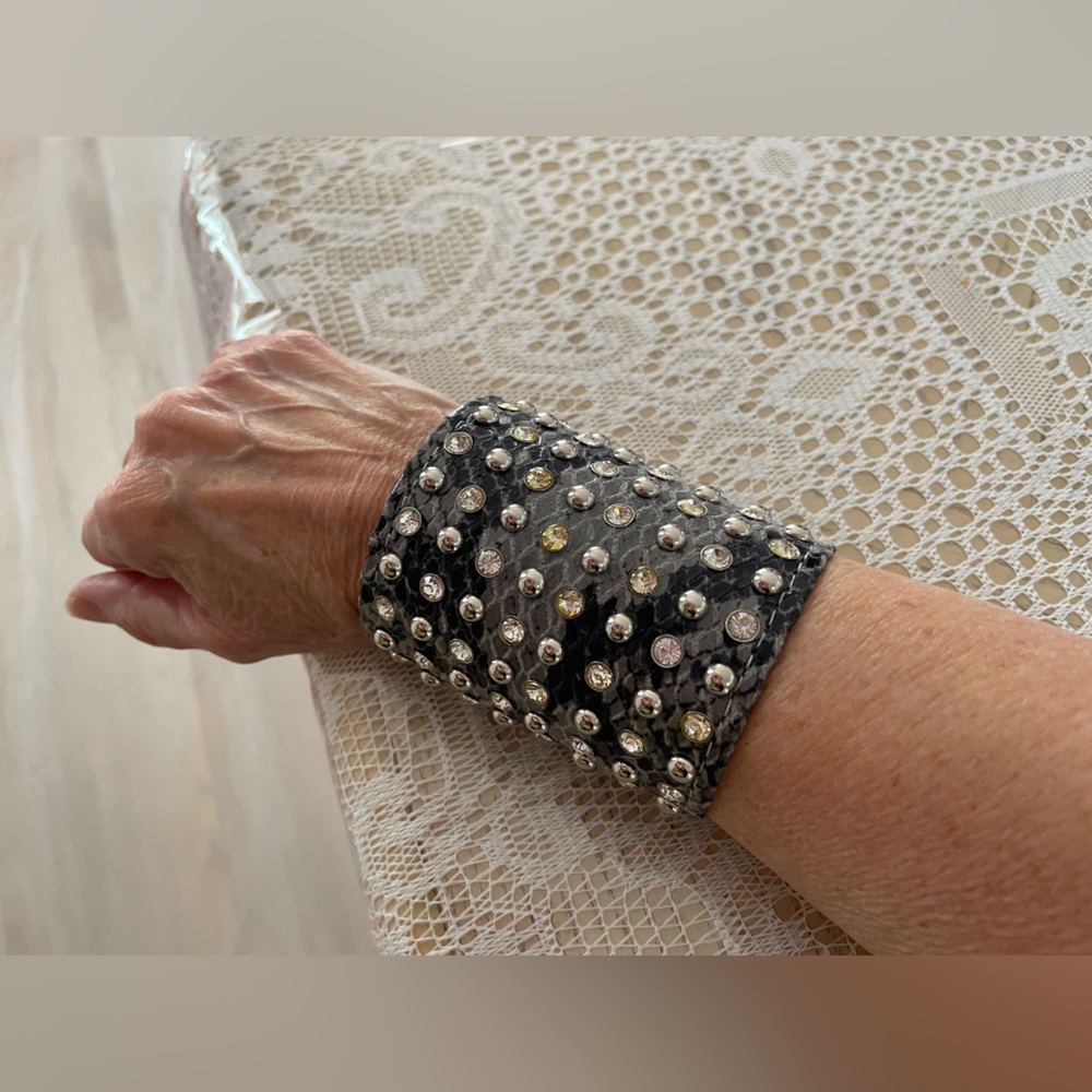 “Rebel Without a Cause” Black and Gray Cuff Bracelet